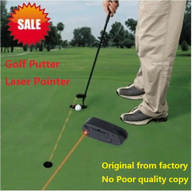 FreeShipping Golf Putter Laser Pointer Golf Putter Training Golf Practice Aid Golf putting aim