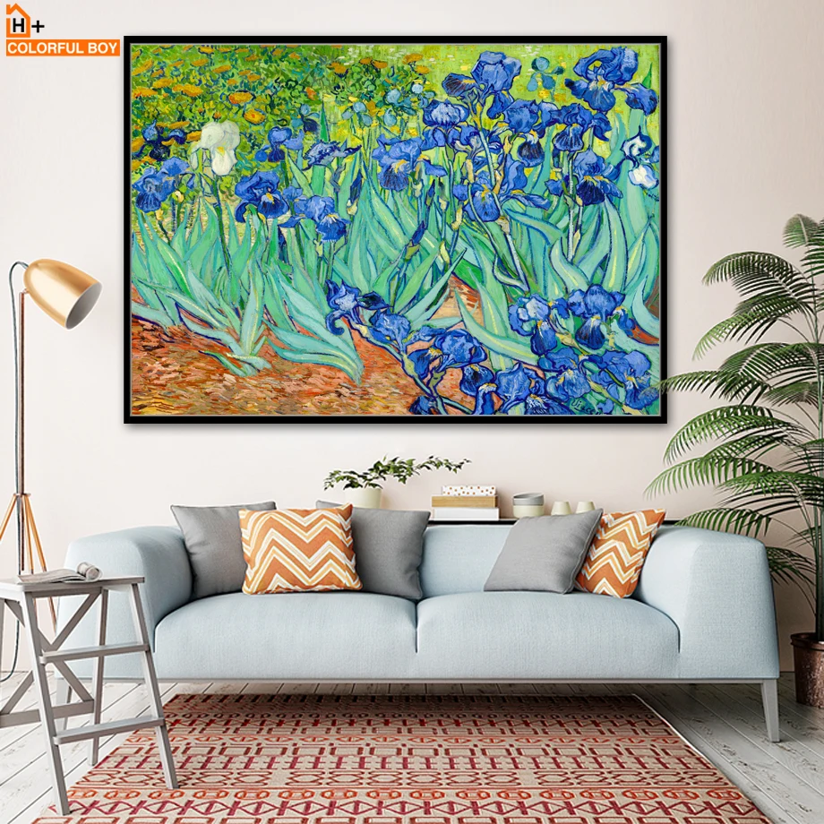 COLORFULBOY Van Gogh Klasická krajina Olejomalba Nástěnné obrazy pro obývací pokoj Nástěnná malba Umělecké plátno Tisk plakátů Dekor bez rámu