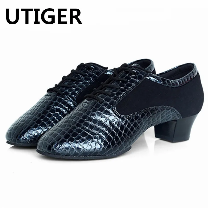 Genuine Leather Latin dance Shoes Male Suede Leather Soft bottom ballroom shoes