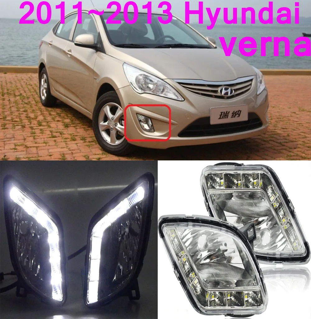 2012 2013 2014 год бампер verna Дневной светильник tucson santa fe Elantra автомобильные аксессуары