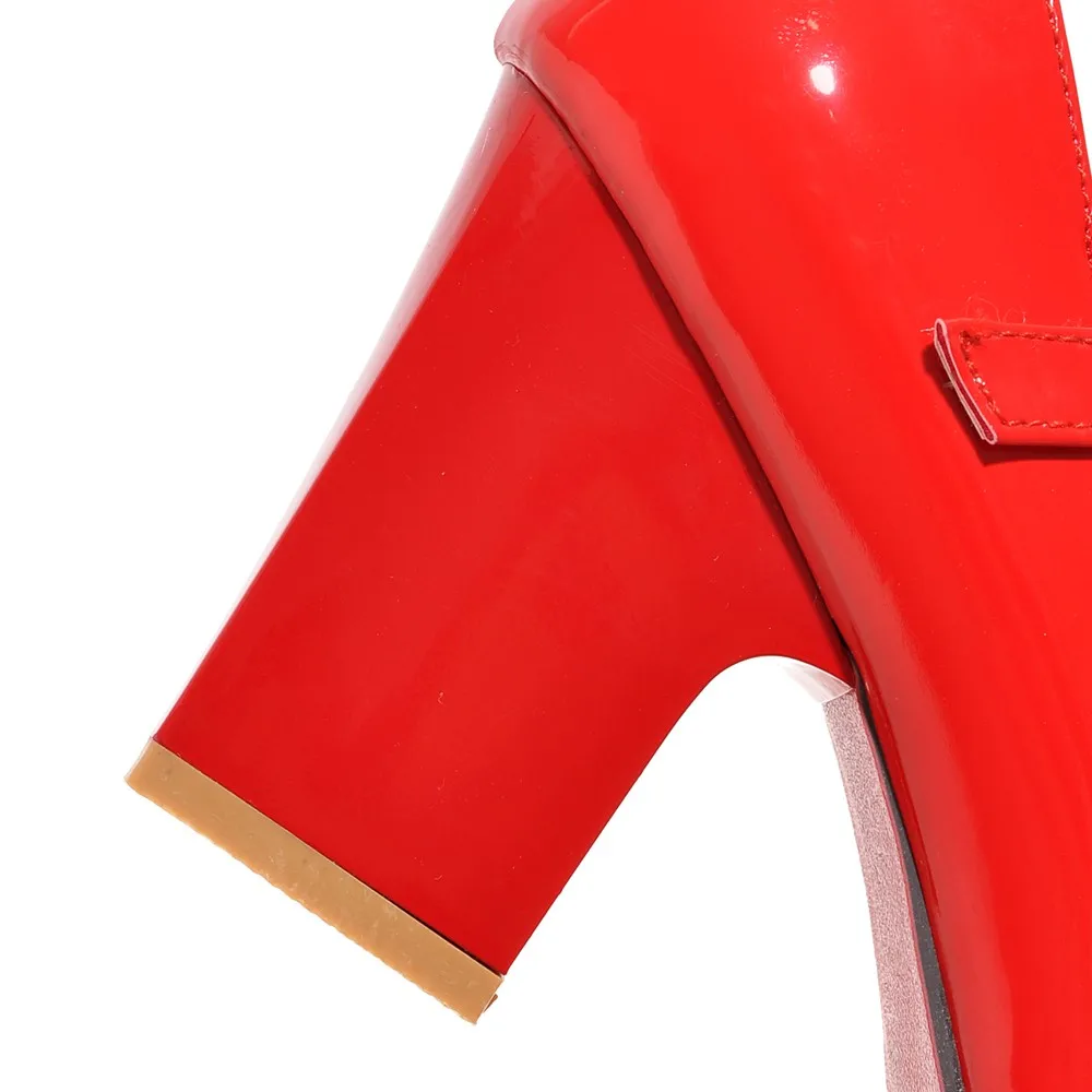 2019 Spring/Autumn Large Size 43 Black Buckle Women Shoes Square Toe Super Square High Heel Pumps Fashion Dress Women Shoes