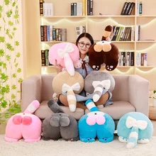 1 шт. 38 см* 35 см милый плюшевый Кот ягодицы кошка попка подушка кондиционер одеяло мягкие шарики для кошек подушка игрушки подарки на день рождения