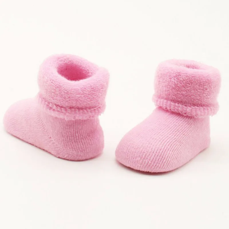 Новые зимние теплые ботинки для маленьких девочек и мальчиков 0-2 лет Мягкие хлопковые носки для малышей пинетки для малышей 6 цветов, H1