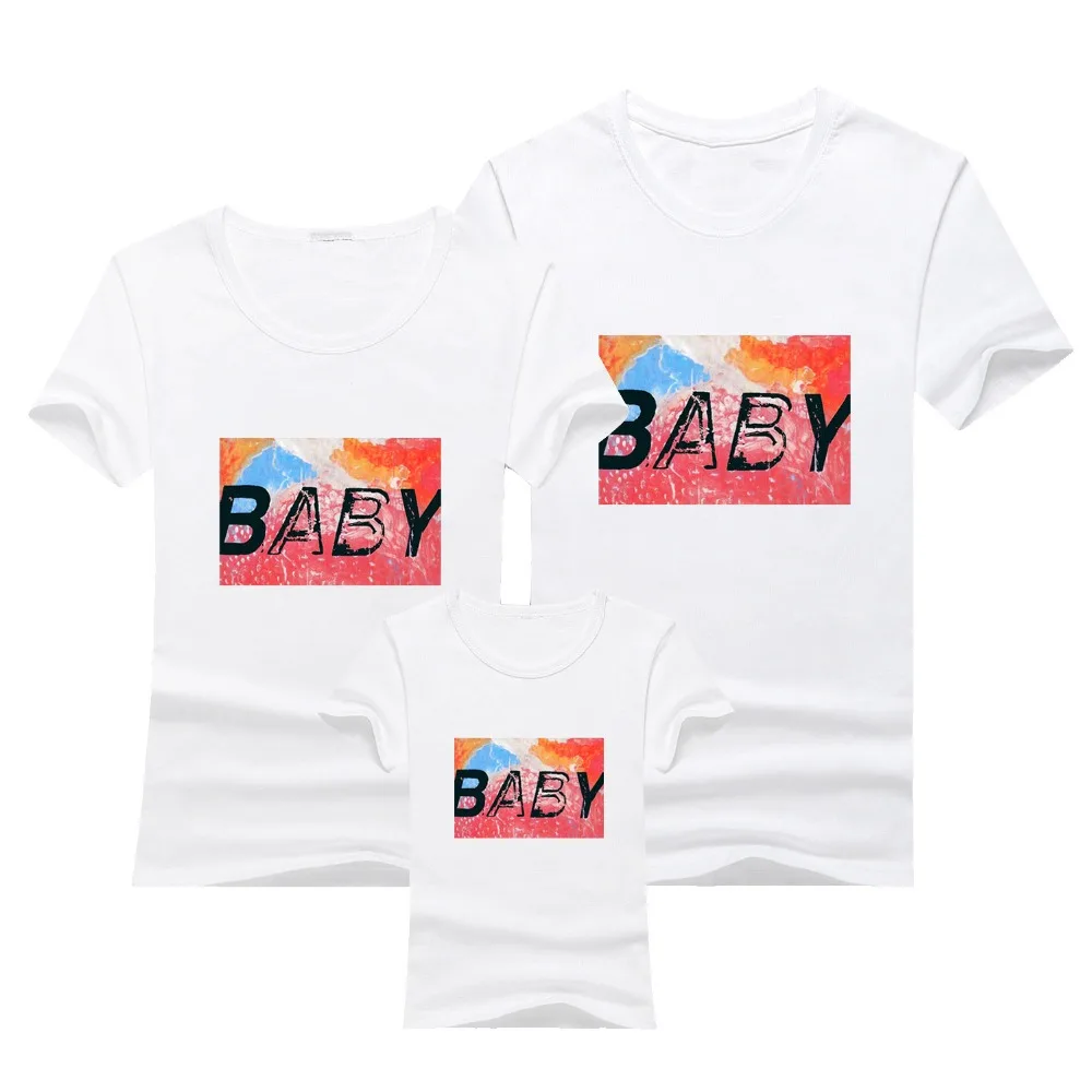 2019 Family Look Father Son Clothes Fahion Cute Pattern Family t-shirt Family Matching Outfits Printed tshirts Family Clothing
