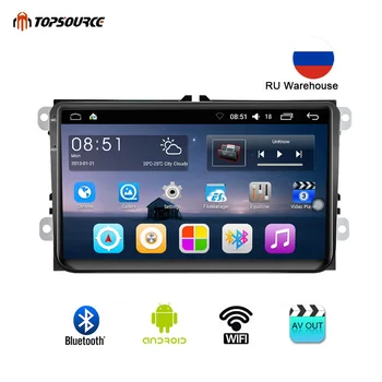

TOPSOURCE Car Radio Player 2 Din 16G GPS 9001 Android 9 Inch Wifi FM Mirror Touch Screen 800 X 480 Car Multimedia Player For VW