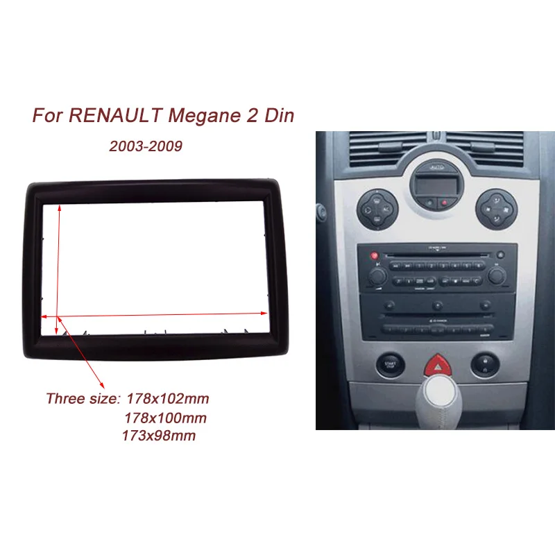 2 DIN Adapter CD Trim Panel Stereo Interface font b Radio b font Car Frame Panel