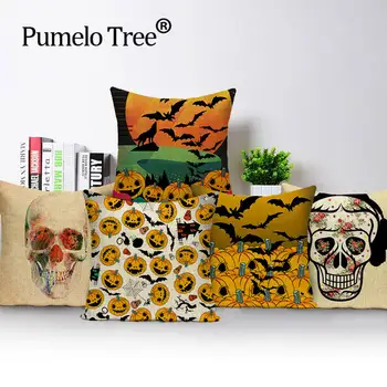 

Halloween Skull Cushion Pillows Day Of The Dead Decoration Pillow Hot Sale Cover Cushion Cushions Home New Design funda cojin