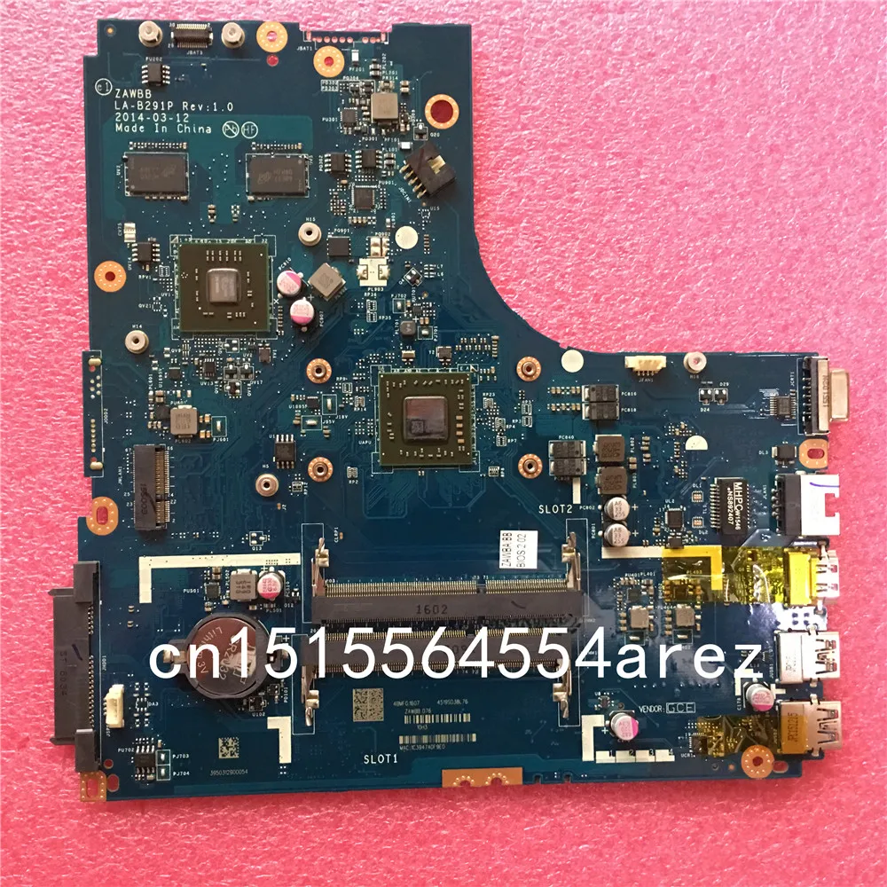  New Original Laptop Lenovo B50-45 Motherboard Mainboard W8P AMD A8-6410 5B20G37213 2G ZAWBB LA-B291