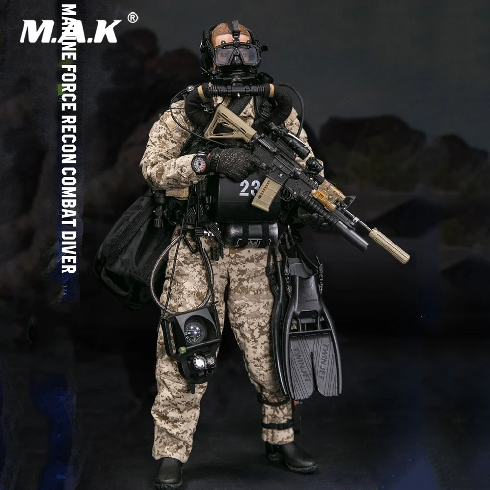 

78056 1/6 Scale Collectible 1/6 MARINE FORCE RECON COMBAT DIVER DESERT MARPAT Version Model for Fans Collection Gifts