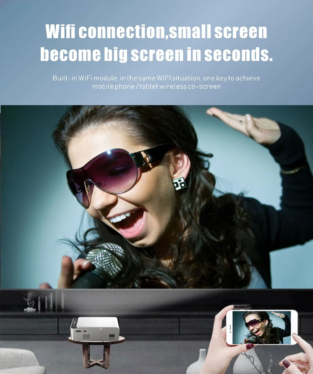 UNIC, новинка, T6, полный проектор 1080 P, Android, wifi, 3500 люмен, домашний кинотеатр, проектор, Поддержка AirPlay DLNA Miracast Proyector