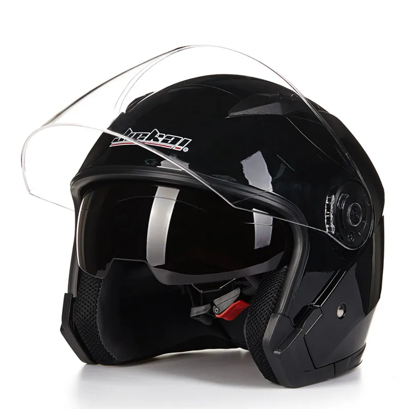 JIEKAI мотоциклетный шлем с открытым лицом Capacete Para Motocicleta Cascos Para Moto Racing rcycle винтажные шлемы с двойным объективом