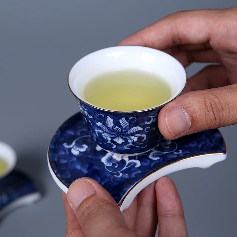 Jingdezhen Mavi Ve Beyaz Porselen Antika Seramik aydanl k Kung Fu ay 