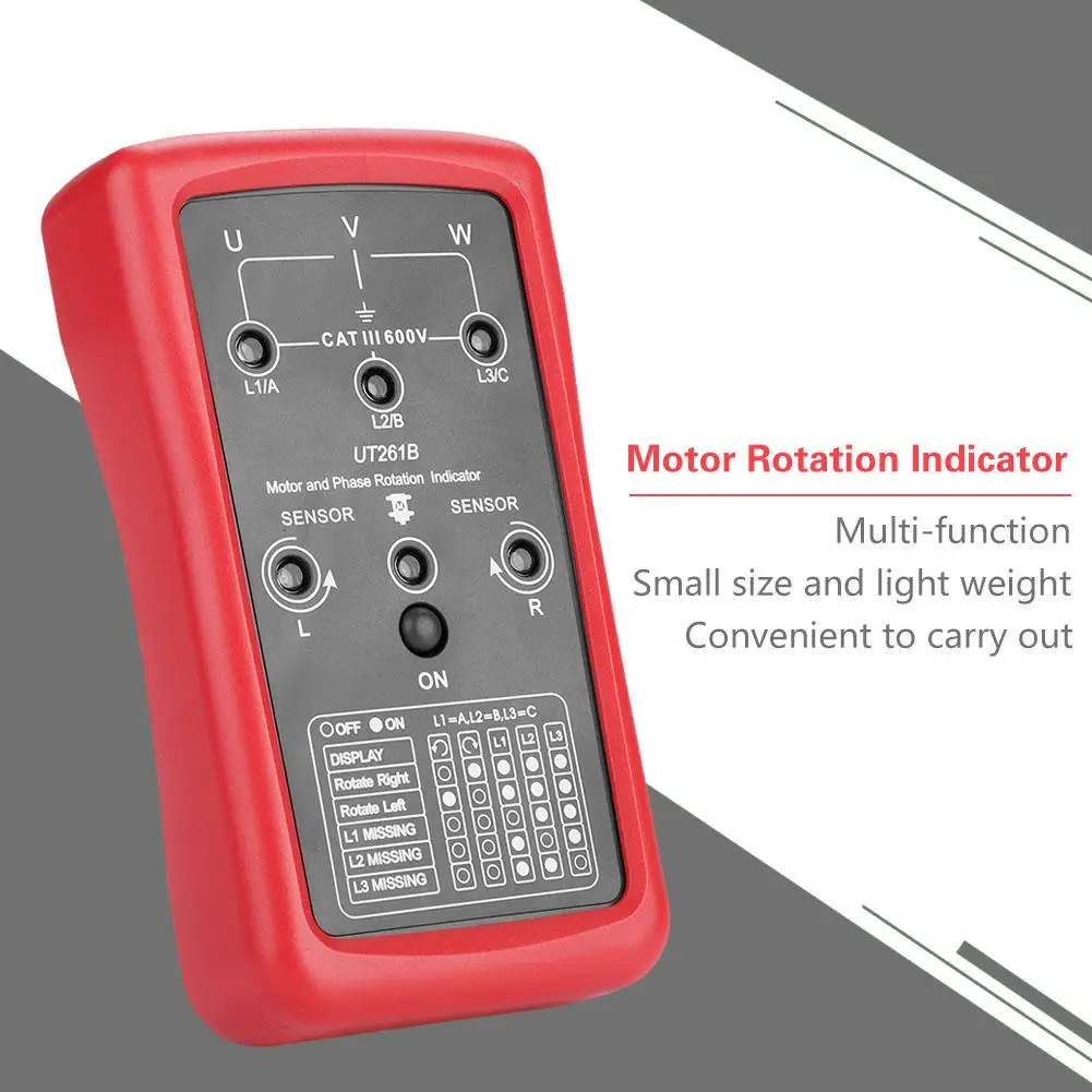 UNI-T UT261B фазовый детектор вращения тестер чередования и вращения двигателя показатели метр тестер светодиодный измерительный прибор 90V~ 600VAC лучшее предложение