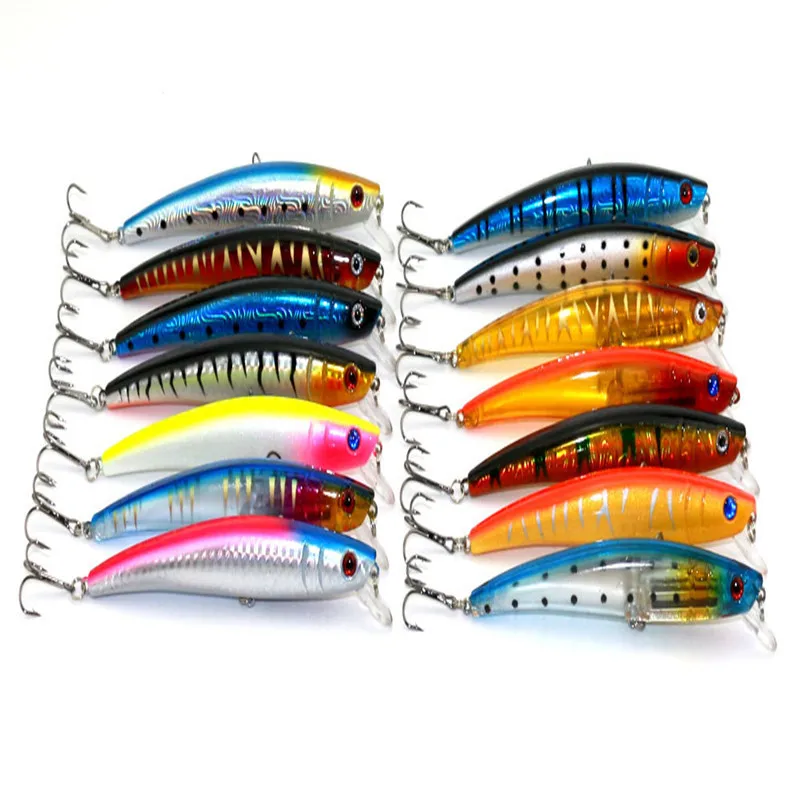 

Best Seller 14 Color Pencil Fishing Lures Hard Plastic Artificial Minnow Crank Bait Swimbait 3D Fish Eye Fake Baits 11.5cm 11.2g