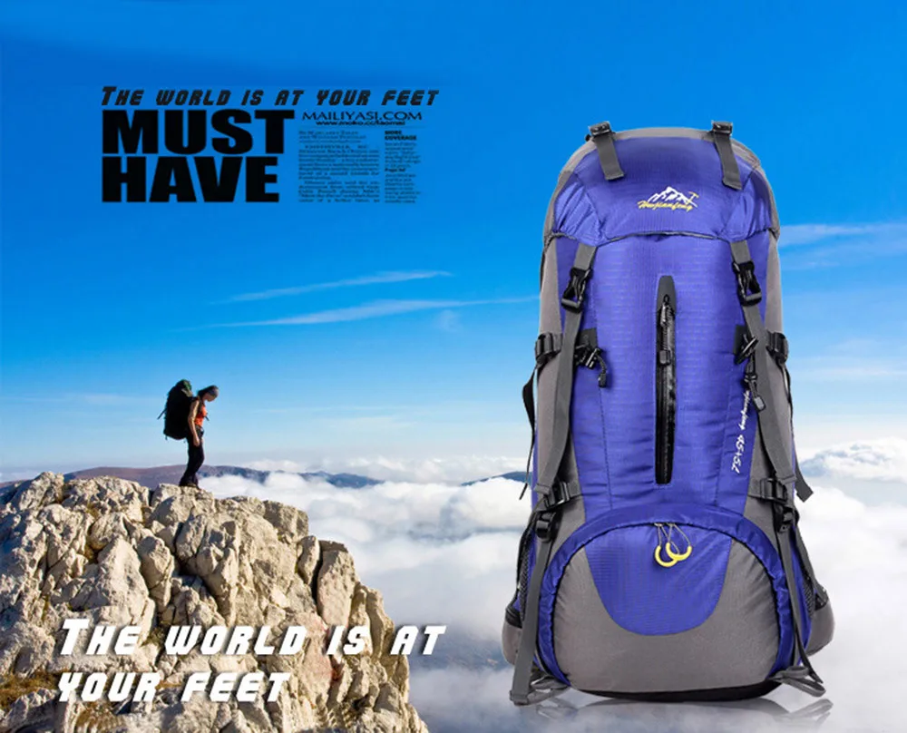 backpack Sports bag 50L Outdoor Nylon Waterproof Folding Shoulder