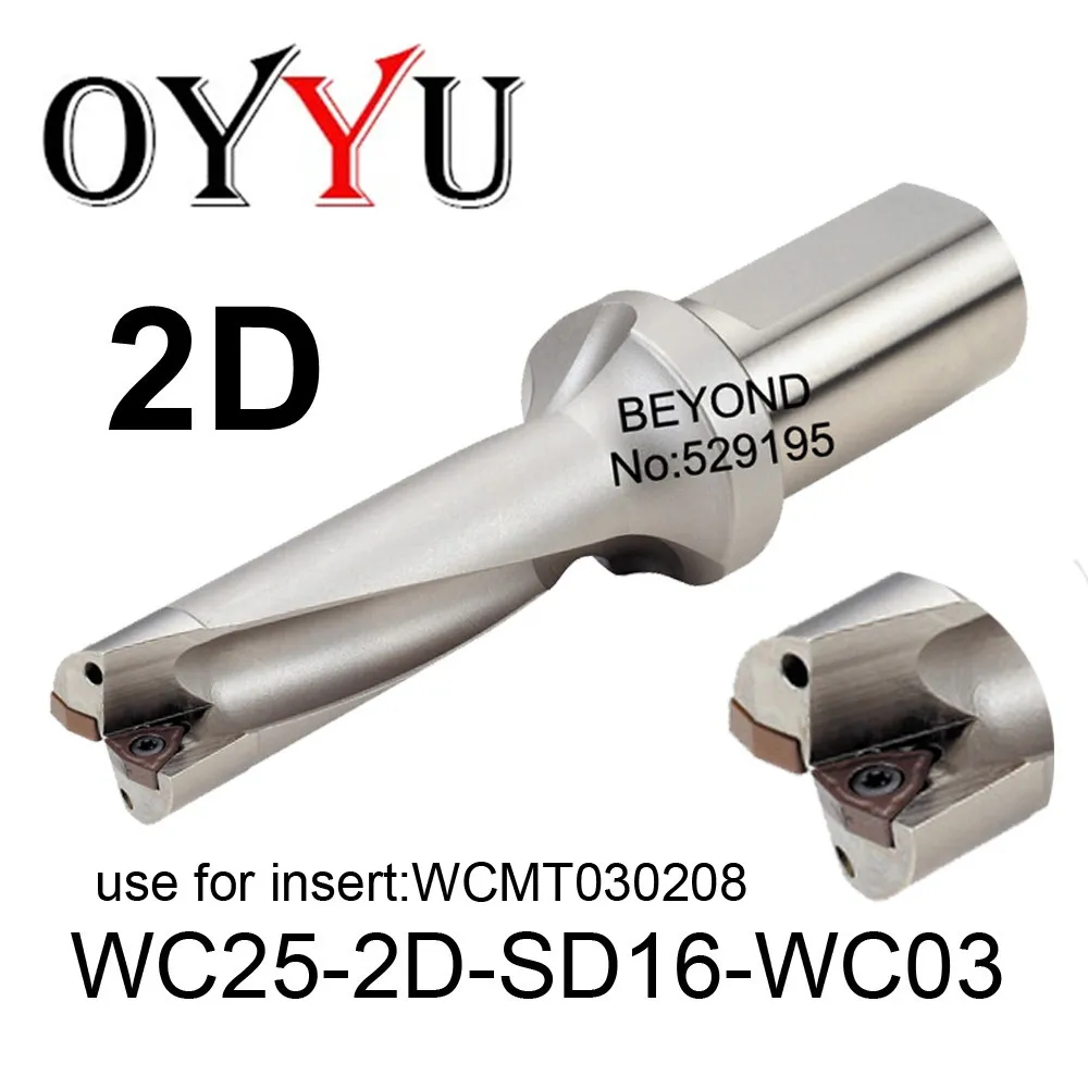 

WC25-2D-SD16-WC03, WC indexable insert drill U Drilling Shallow Hole indexable insert drills,Cooling hole,original factory