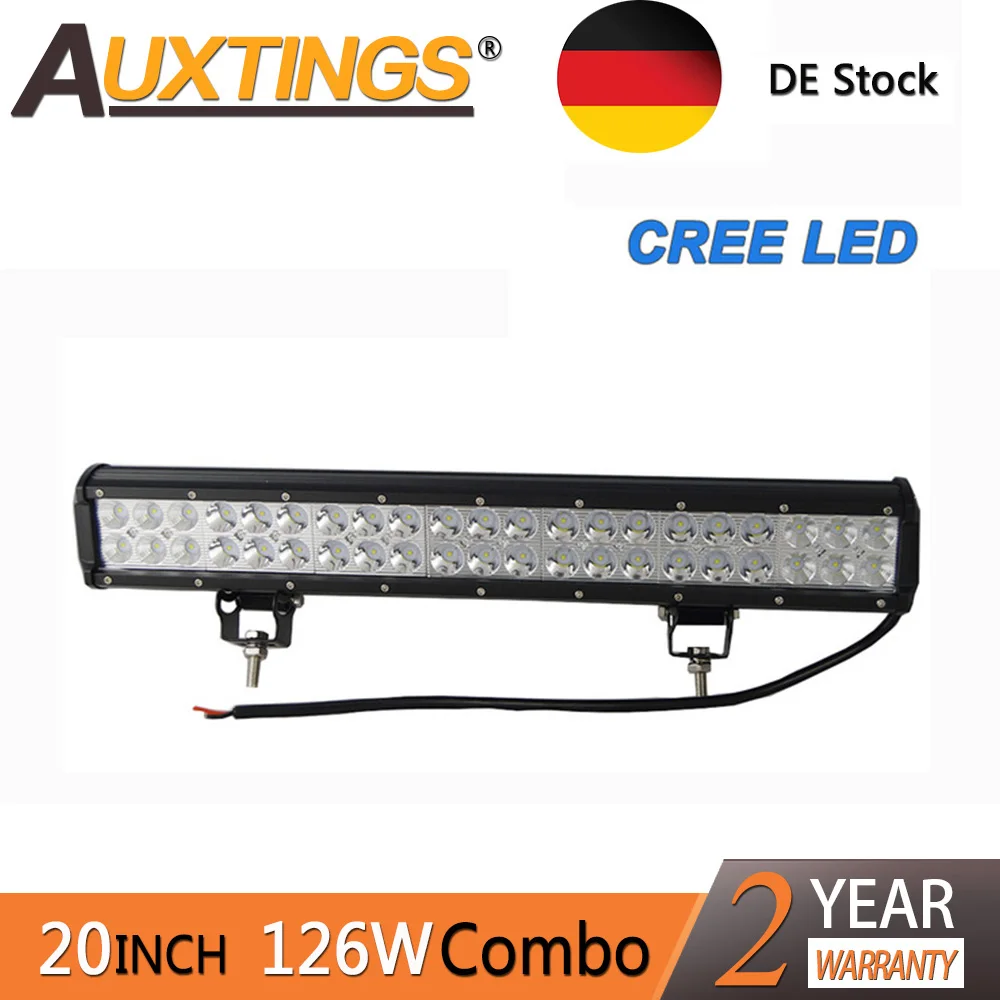 

Auxtings High Power CREEs chips 20inch 126w dual rows IP67 waterproof CE RoHS straight car LED light bar offroad 4x4