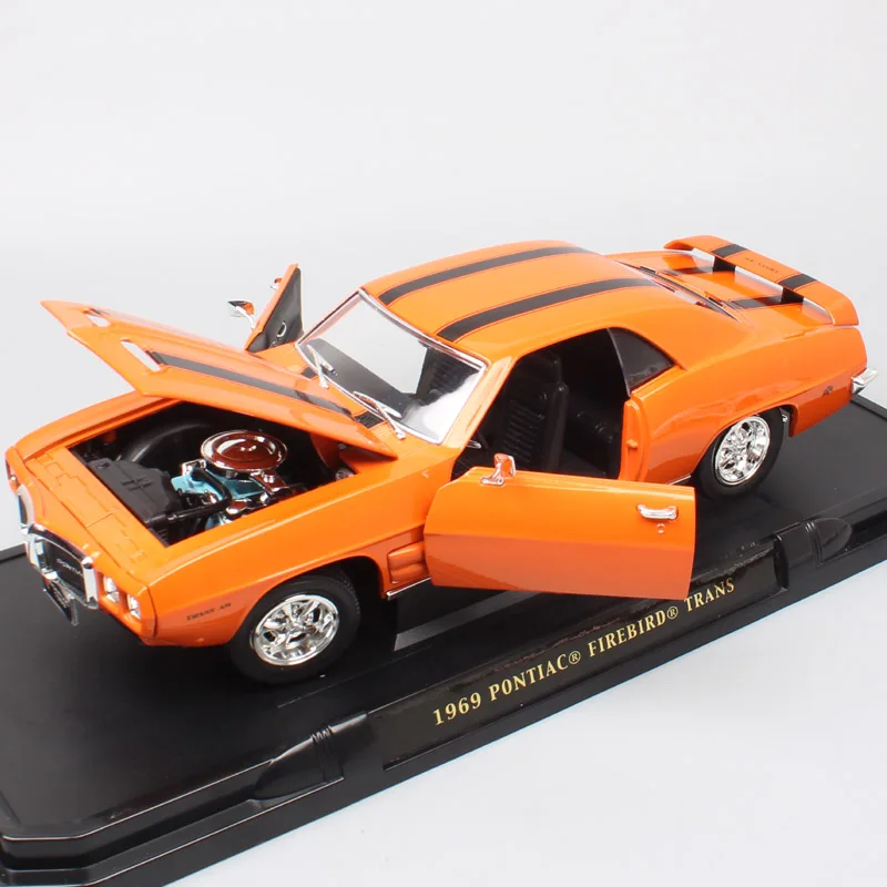 Дети 1/18 бренды ретро 1969 PONNTIAC жар птица Транс мускул гоночная металлическая модель автомобиля масштаб литые автомобили миниатюрный подарок для мальчиков