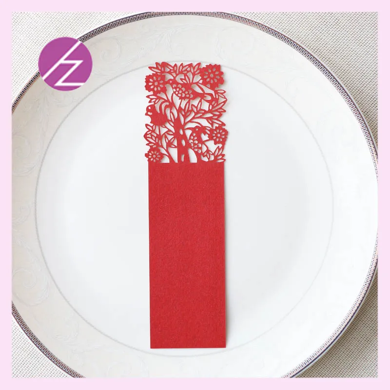  100Pcs Romantic Wedding Party Invitation Delicate Carved Pattern Party favors Gift Pearl Paper Colo - 32839588691