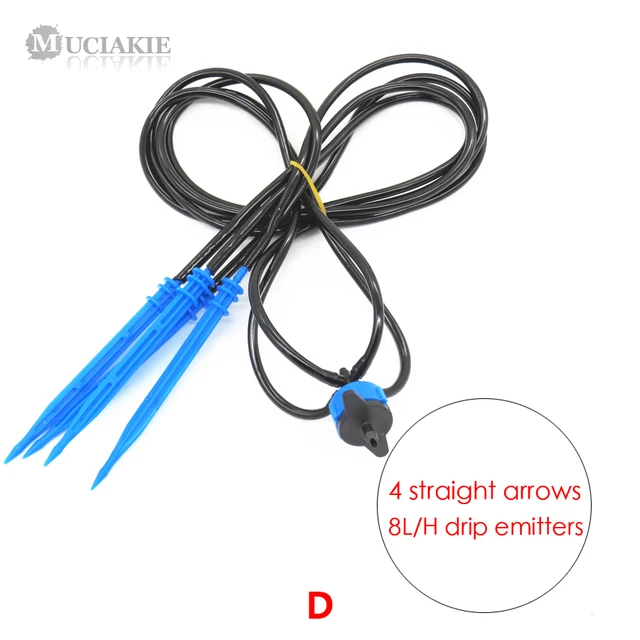 MUCIAKIE Drop Irrigation System for Bonsai Spider Distribution Assembly with 2/4 Elbow Arrow Dripper 2/8 L/H Drip Emitters Kits