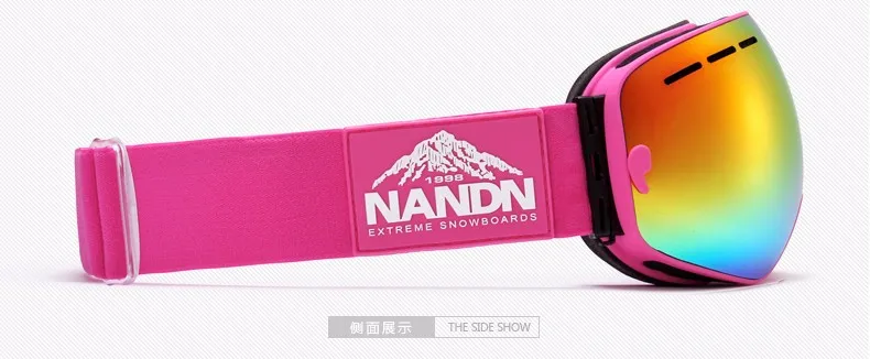 Nandn Брендовые спортивные Профессиональные горнолыжные очки Анти-туман UV400 лыжные очки с разметкой маска Лыжный спорт Сноуборд Для мужчин Для женщин горнолыжные очки