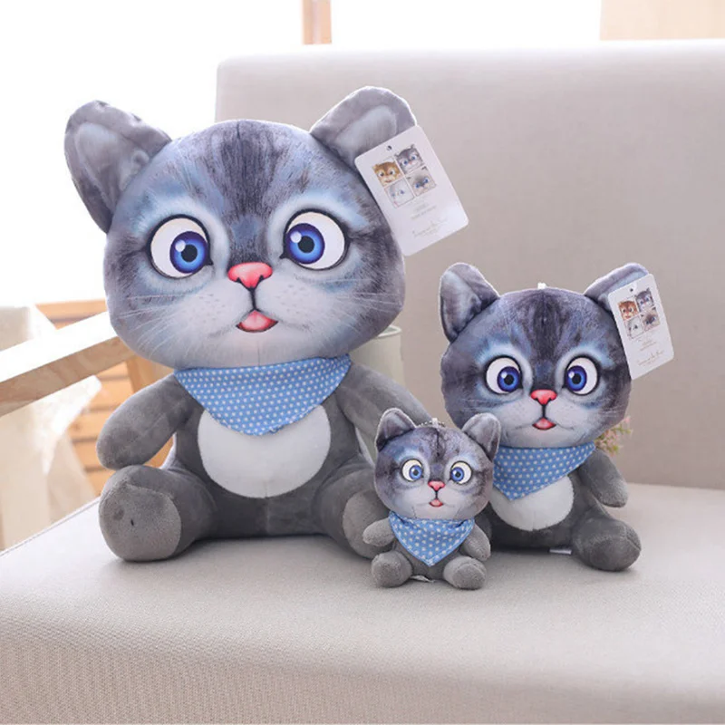 22 см милые мягкие 3D симуляционные игрушки для кошек двойные сиденья дивана