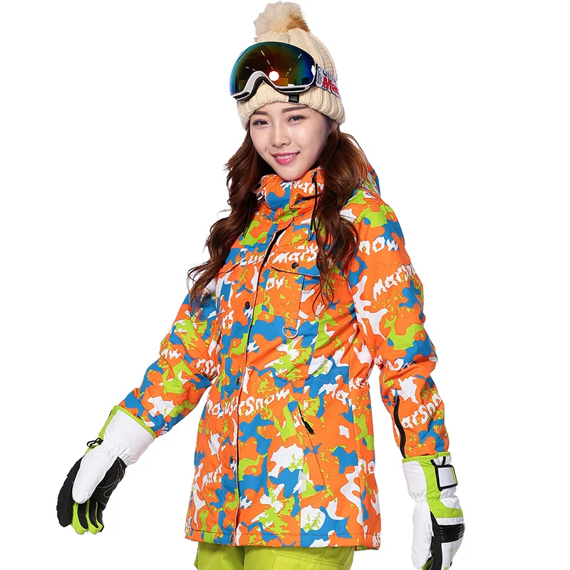 Marsnow الشتاء معطف للأماكن الخارجية-30 رشاقته التزلج سترة دروبشيبينغ للماء يندبروف الرياضية على الجليد سترة النساء Marsnow الشتاء معطف للأماكن الخارجية-30 رشاقته التزلج سترة دروبشيبينغ للماء يندبروف الرياضية على الجليد سترة النساء