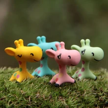 2,8 см мини Мультяшные полимерные украшения жирафа украшение автомобиля украшение приборной панели украшения