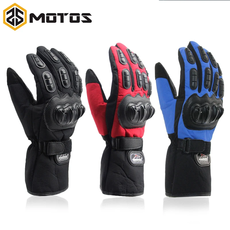 

ZS MOTOS Motorcycle Gloves Winter Warm Waterproof Windproof Protective Gloves 100% Waterproof Guantes Luvas Alpine Moto Stars