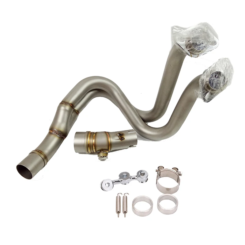 Motorcycle Motorbike Exhaust Full System Middle Pipe For Kawasaki ER-6N ER-6F ER6F ER6N Ninja 650R 2012 2013 2014 2015 (2)