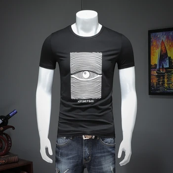 

Men's short-sleeved summer leisure modal cotton T-shirt men printing T42223 P50 qiantang 2009 article number