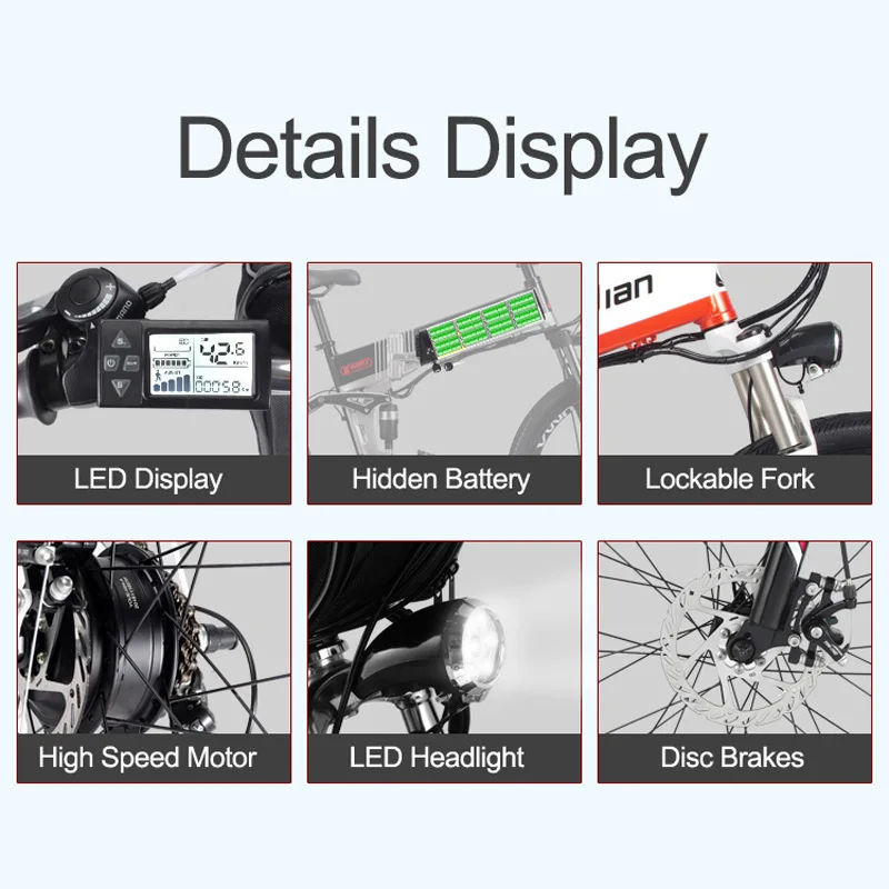 Cheap 21 Speed Folding Bicycle 48V 12.8A Li-on Battery 26 inch Electric Mountain Bike Dual Suspension,LCD Control 5 Pedal Assist M80 1 Cheap 21 Speed Folding Bicycle 48V 12.8A Li-on Battery 26 inch Electric Mountain Bike Dual Suspension,LCD Control 5 Pedal Assist M80 1