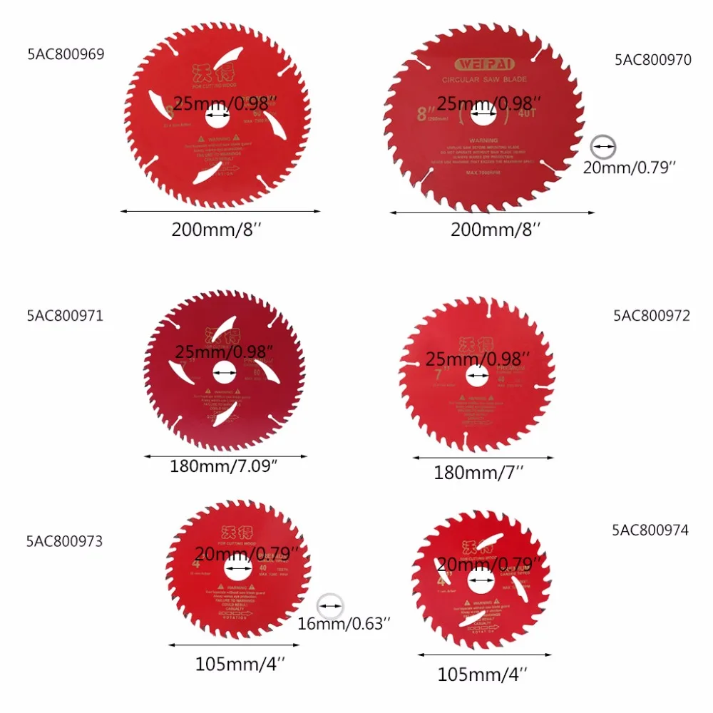 4/7/8 дюймов пильный диск 105 мм 30 зубы дереворежущий инструмент деревообрабатывающий диаметр Диаметр 20 мм/25 мм