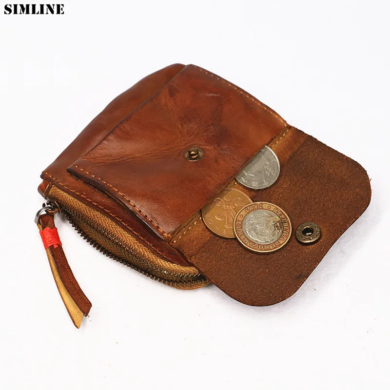 antique leather coin purse