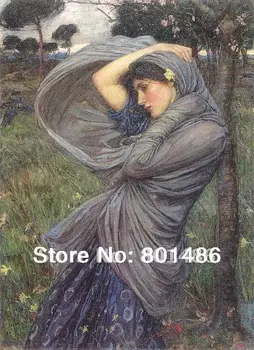 

Free shipping Classical handpainted oil painting reproduction of Boreas,portrait oil painting by John William Waterhouse