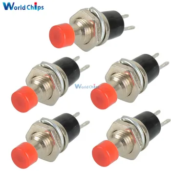 

5PCS Red Lockless ON/OFF Press the reset switch PBS-110