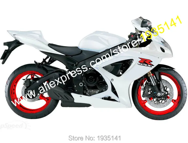 Комплект обтекателей для Suzuki GSXR 600 750 K6 2006-2007 GSX-R 600-750 06-07 полный белый мотоцикл обтекатель(литье под давлением