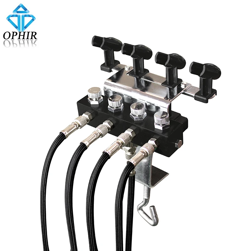 OPHIR 4-держатели аэрографа и 5x1/8 и 1/8 воздушный шланг набор сплиттеров Adjustable_AC121+ AC024-5x