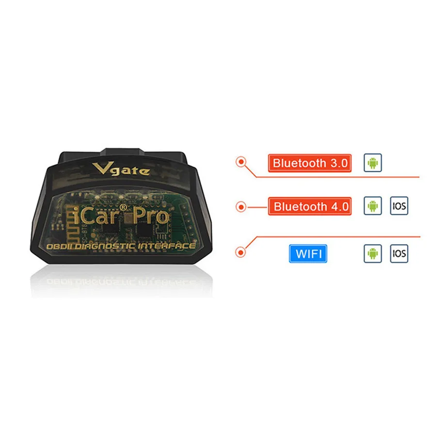 Vgate ICar Pro wifi OBD OBDII автомобильный двигатель сканер диагностического кода для Andriod IOS высокого качества и прочный практичный l0417