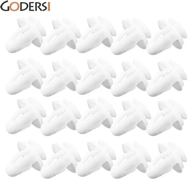 

100pcs White Auto Bumper Fastener Rivet Retainer Push Engine Cover Fender Car Door Trim Panel Clip Fasteners NZ0170