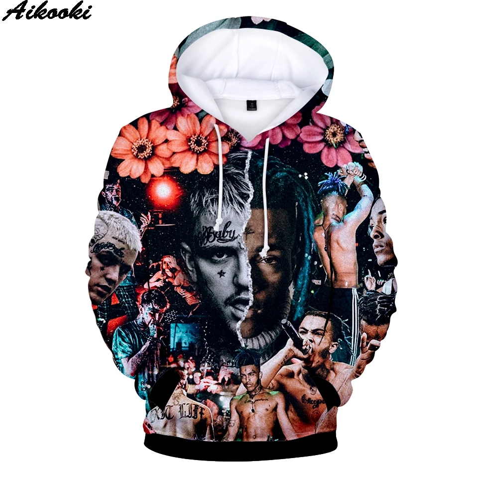 Cena Aikooki lil peep 3D bluzy bluzy mężczyźni kobiety moda bluzy z kapturem hip hopowe lil peep bluzy gorąca sprzedaż 3D bluza z kapturem plus rozmiar