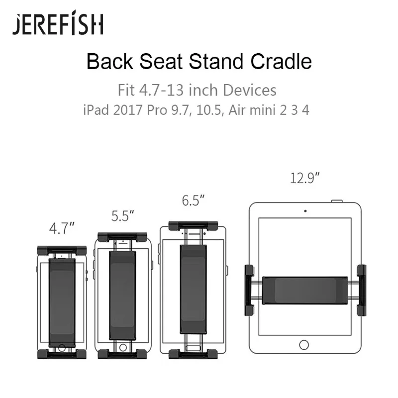 JEREFISH держатель планшета для машины PC держатель для 4,7-11 дюймов подставка для телефона Универсальный автомобильный держатель на заднее сиденье подголовник Кронштейн