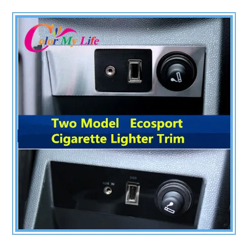 

Color My Life Car Cigarette Lighter Panel Decorative Cover Sticker for Ford Ecosport LHD 2012 2013 2014 2015 2016 Accessories