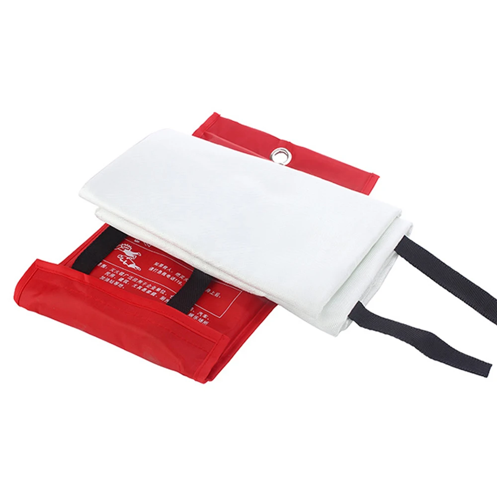 1mx1m Fiberglass Fire Blanket Fire Flame Retardant Emergency Survival Shelter Safety Cover Extinguisher