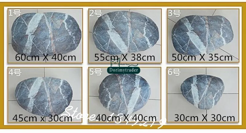 Dorimytrader 6 Pcs Fashion New Emulational Neptune Stone Pillow Room Decoration Plush  Soft  Stone Shape Cushion DY61077 (9)