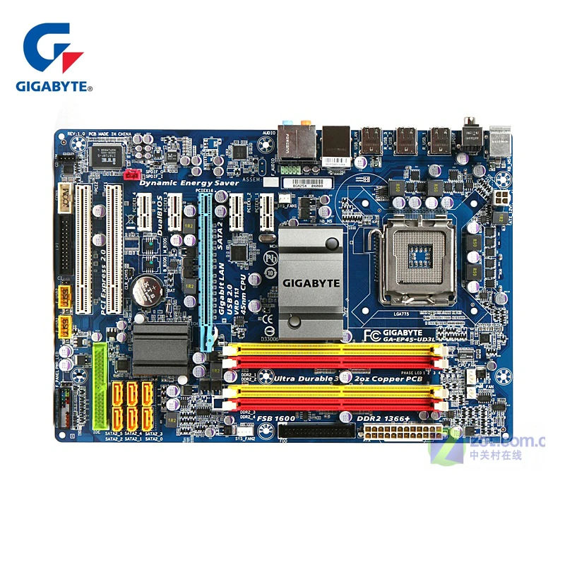 LGA 775 для Intel DDR2 Gigabyt GA-EP45-UD3L EP45-DS3L материнская плата для настольного компьютера материнская плата EP45-UD3L 5 слотов PCI-E для майнинга