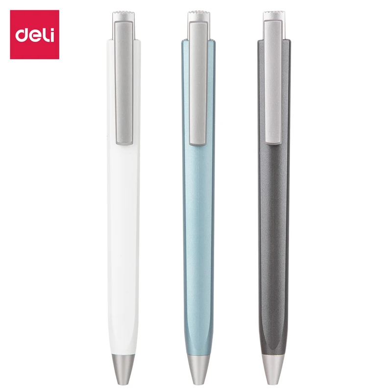 

1pcs/lot 0.5mm Simple fashion triangular penholder pressing black ink office business signature gel pen Show identity