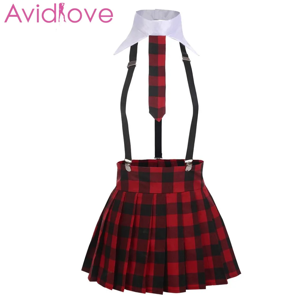 Avidlove Babydoll Sexy Hot Lingerie 2018 Sexy Lingerie Tie Elastic Bust Harness with Mini Skirt