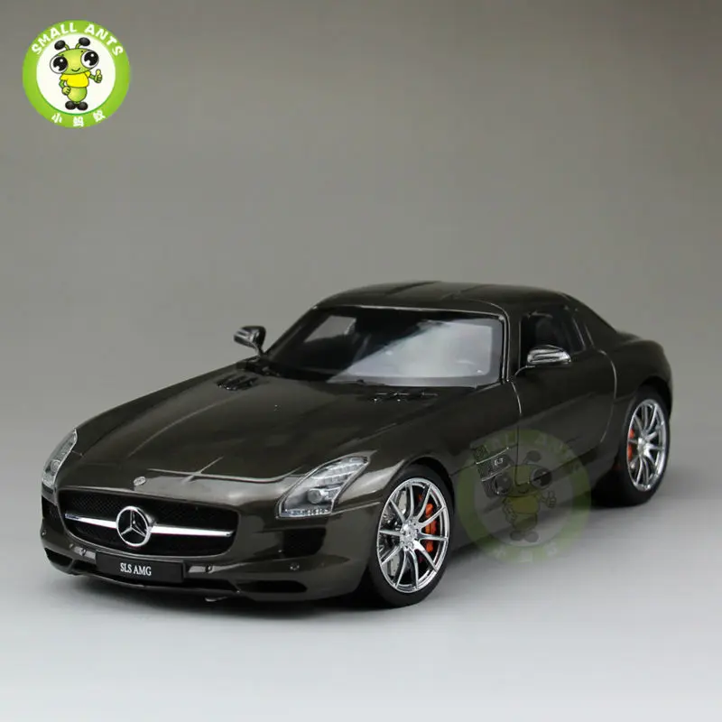

1:18 Scale Mercedes-Benz SLS AMG Roadster Diecast Car Model Welly GT Autos Gray