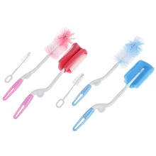 Новинка 3 шт/набор губка соска очиститель соски поилка молоком Детские щетки для бутылочек набор чистящие инструменты случайных цветов